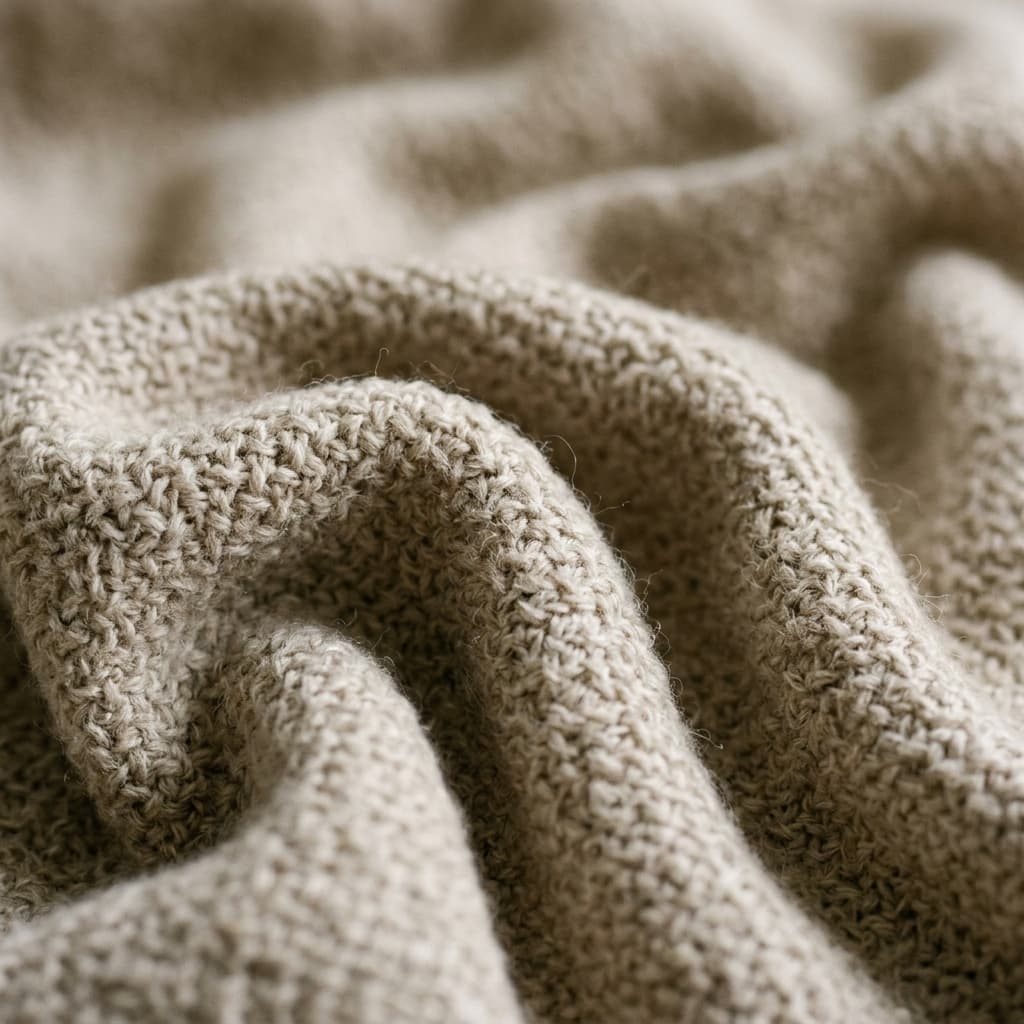 Draped raw cotton knit detail